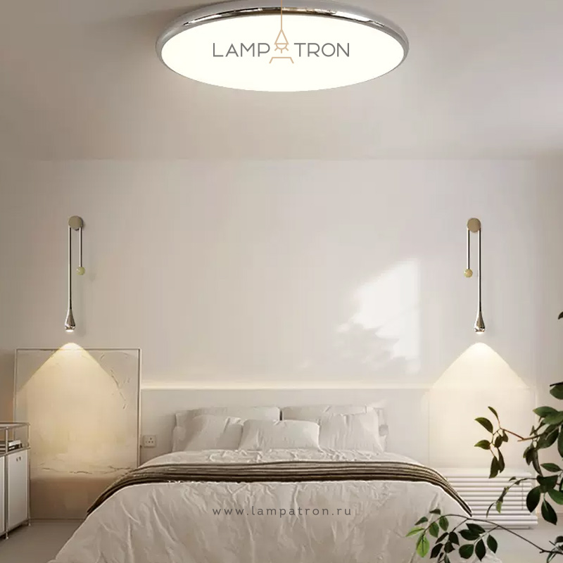 Бра JUBE WALL Хром+Красный. Тип А. Теплый свет — купить в Lampatron.ru